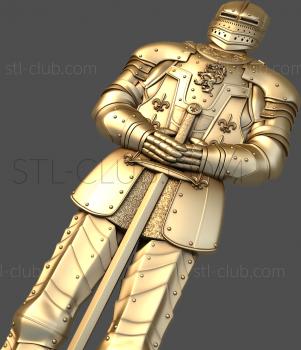 3D model Knight with a sword (STL)